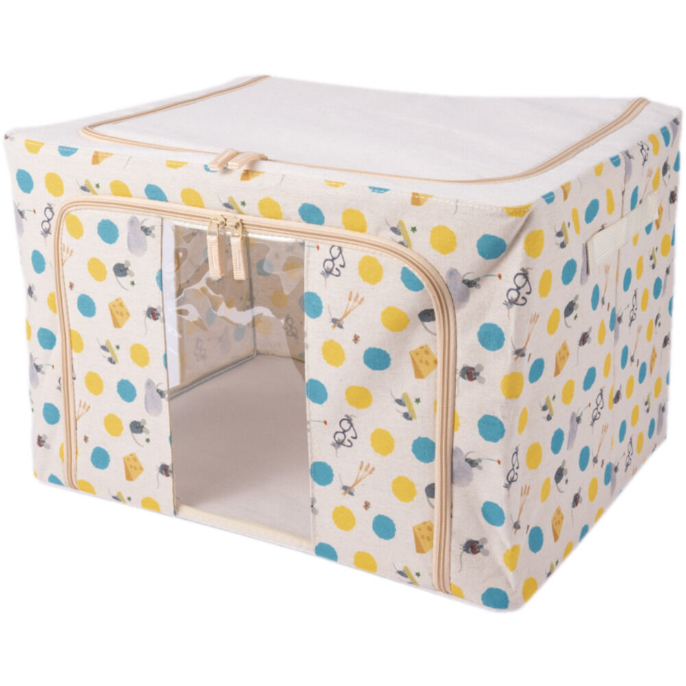 BACKYARD FAMILY「収納ボックス 布 ふた付き 通販 衣装ケース 前開き 窓付き収納ボックス 衣類収納ボックス」|その他|ホワイト1