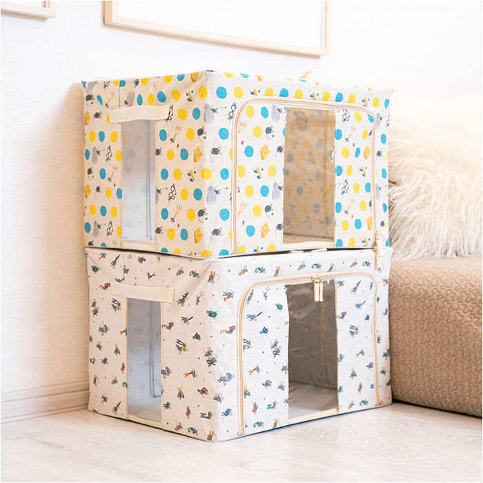 BACKYARD FAMILY「収納ボックス 布 ふた付き 通販 衣装ケース 前開き 窓付き収納ボックス 衣類収納ボックス」|その他|