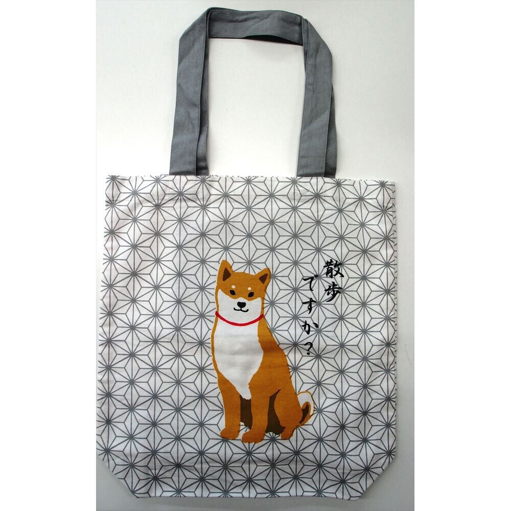 BACKYARD FAMILY「フレンズヒル トートバッグ A4 しばたさん 通販 トートバック FRIENDSHILL 柴犬」|トートバッグ|グレー1