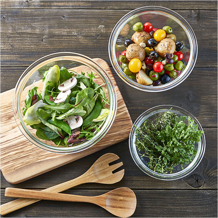 BACKYARD FAMILY「ハリオ 耐熱 ガラス 容器 ボウル 3個セット 通販 HARIO MXPN-3704 耐熱ガラス」|食器・キッチングッズ|