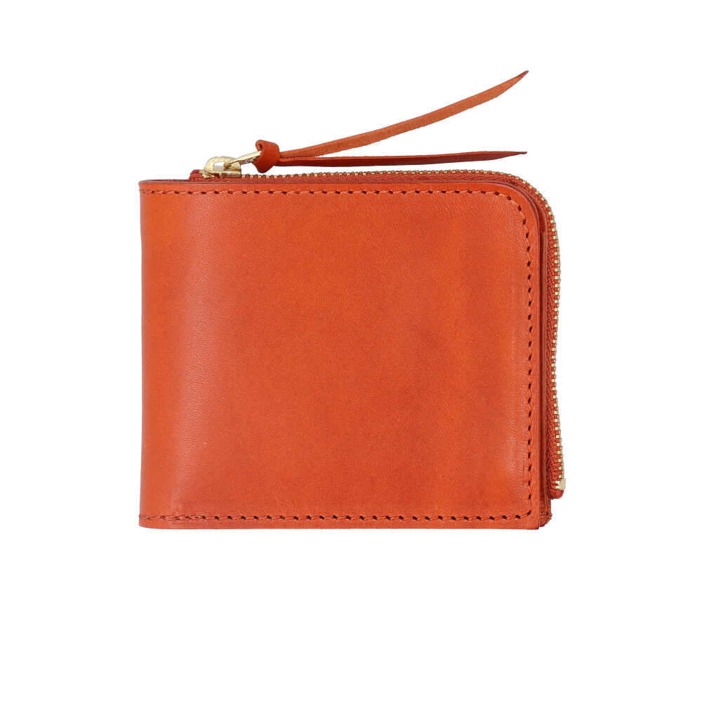 BACKYARD FAMILY「栃木レザー 財布 二つ折り 通販 栃木 レザー 二つ折り財布 ウォレット 革財布 皮サイフ」|財布|オレンジ1