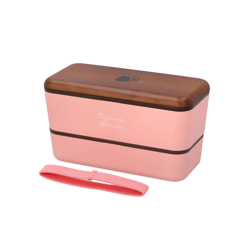 BACKYARD FAMILY「弁当箱 2段 通販 日本製 2段弁当箱 ランチボックス 730ml 入れ子式 シンプル コンパクト」|食器・キッチングッズ|ピンク1