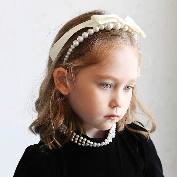 BACKYARD FAMILY「Rora カチューシャ 通販 リボン パール 68272302 髪飾り ヘッドドレス 子供 女の子」|その他|