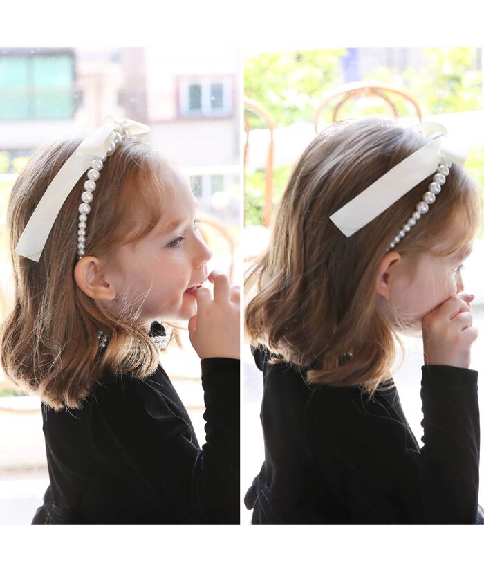 BACKYARD FAMILY「Rora カチューシャ 通販 リボン パール 68272302 髪飾り ヘッドドレス 子供 女の子」|その他|