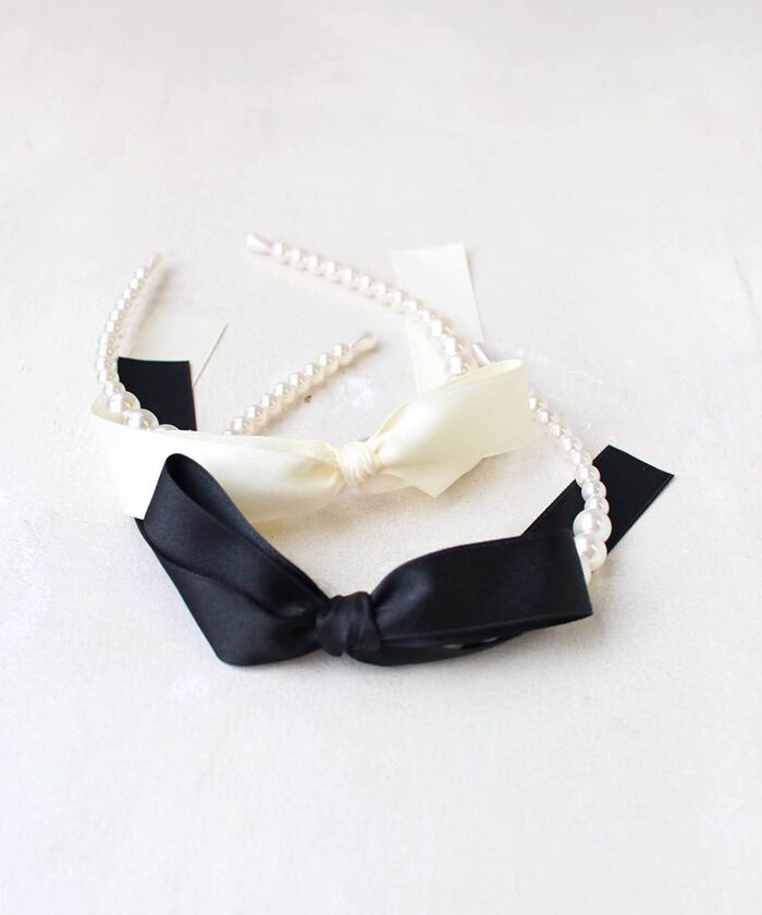 BACKYARD FAMILY「Rora カチューシャ 通販 リボン パール 68272302 髪飾り ヘッドドレス 子供 女の子」|その他|