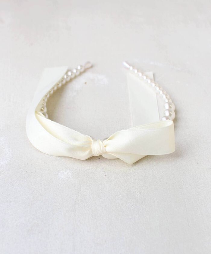 BACKYARD FAMILY「Rora カチューシャ 通販 リボン パール 68272302 髪飾り ヘッドドレス 子供 女の子」|その他|