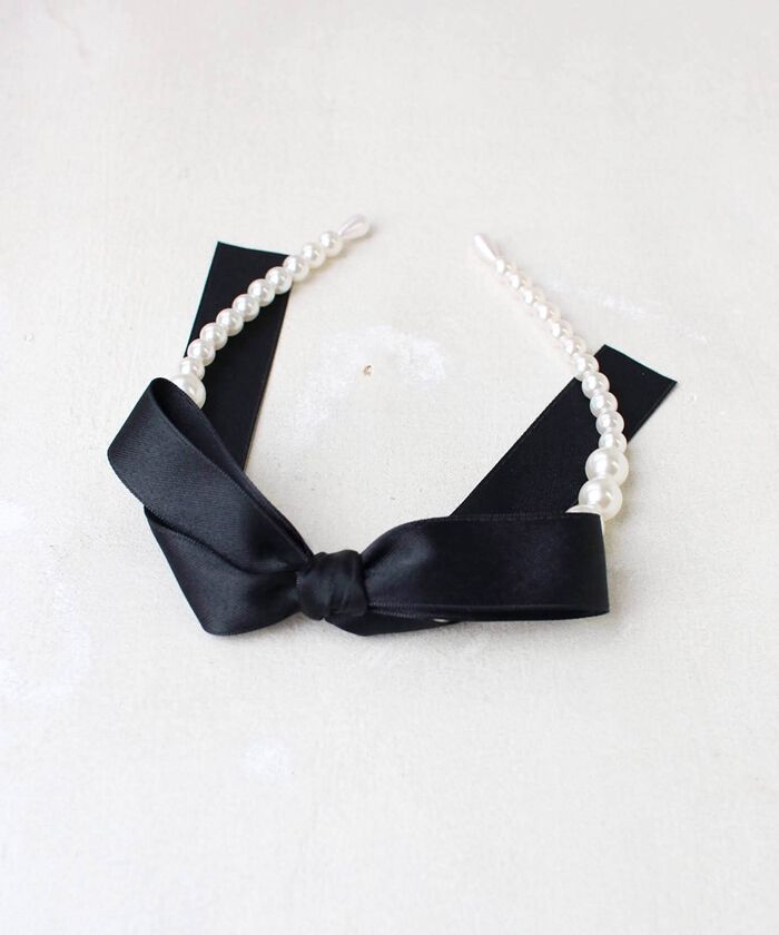 BACKYARD FAMILY「Rora カチューシャ 通販 リボン パール 68272302 髪飾り ヘッドドレス 子供 女の子」|その他|