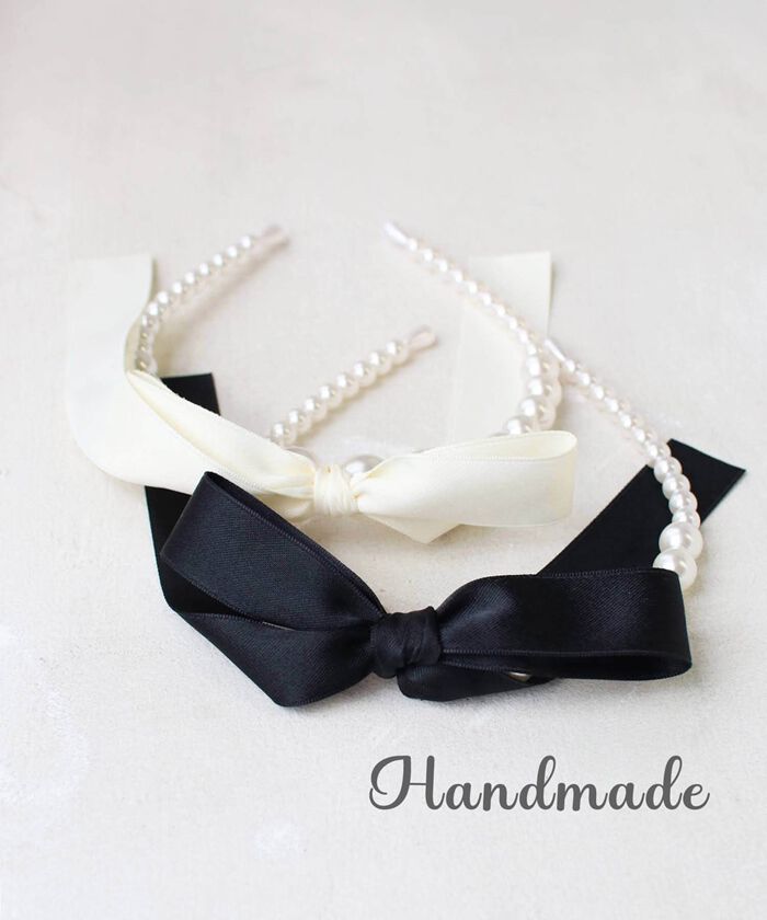 BACKYARD FAMILY「Rora カチューシャ 通販 リボン パール 68272302 髪飾り ヘッドドレス 子供 女の子」|その他|