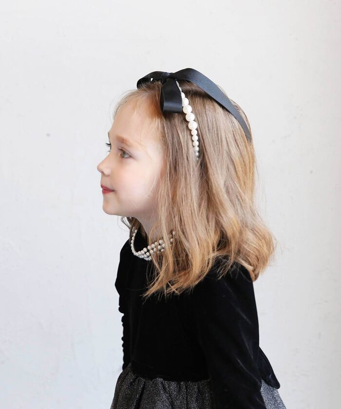 BACKYARD FAMILY「Rora カチューシャ 通販 リボン パール 68272302 髪飾り ヘッドドレス 子供 女の子」|その他|