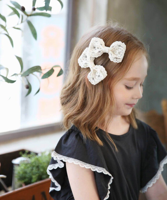 BACKYARD FAMILY「Rora ヘアクリップ キッズ 2個セット 通販 ライリー 髪飾り 髪留め リボン 大きめ レース」|その他|