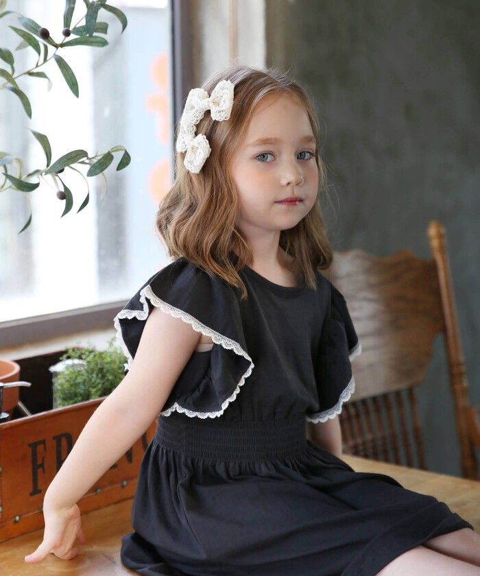 BACKYARD FAMILY「Rora ヘアクリップ キッズ 2個セット 通販 ライリー 髪飾り 髪留め リボン 大きめ レース」|その他|