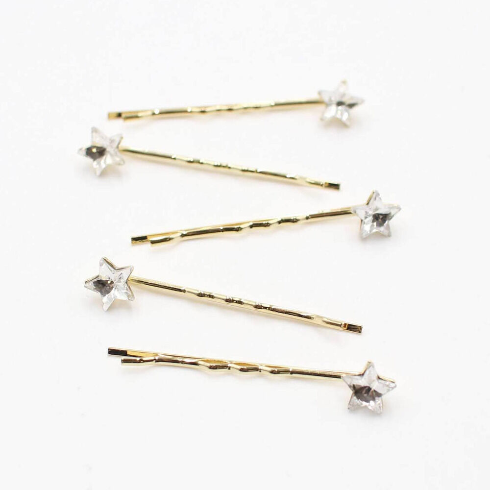 BACKYARD FAMILY「キッズ ヘアピン 星 通販 髪飾り 5個セット 子供 子ども こども 女の子 おしゃれ かわいい」|その他|ゴールド1