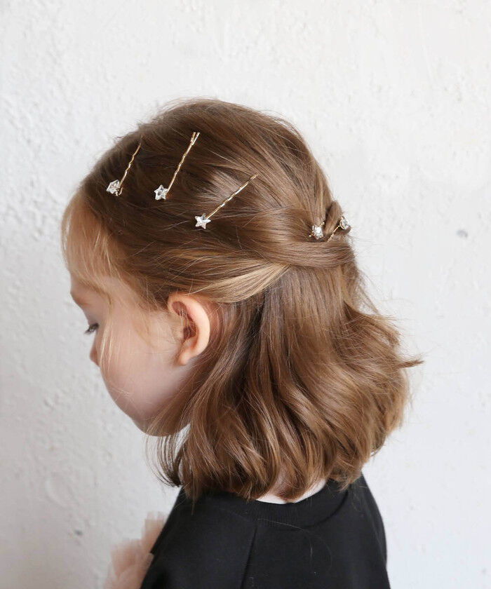BACKYARD FAMILY「キッズ ヘアピン 星 通販 髪飾り 5個セット 子供 子ども こども 女の子 おしゃれ かわいい」|その他|
