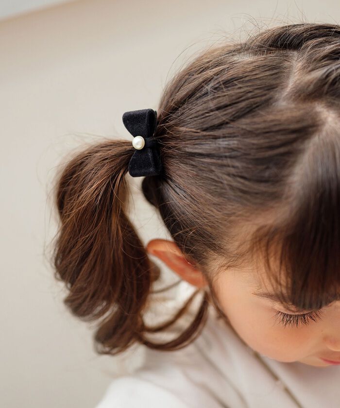 BACKYARD FAMILY「Rora ヘアクリップ キッズ 2個セット 通販 ベル ミニ リボン パール ベルベット」|その他|