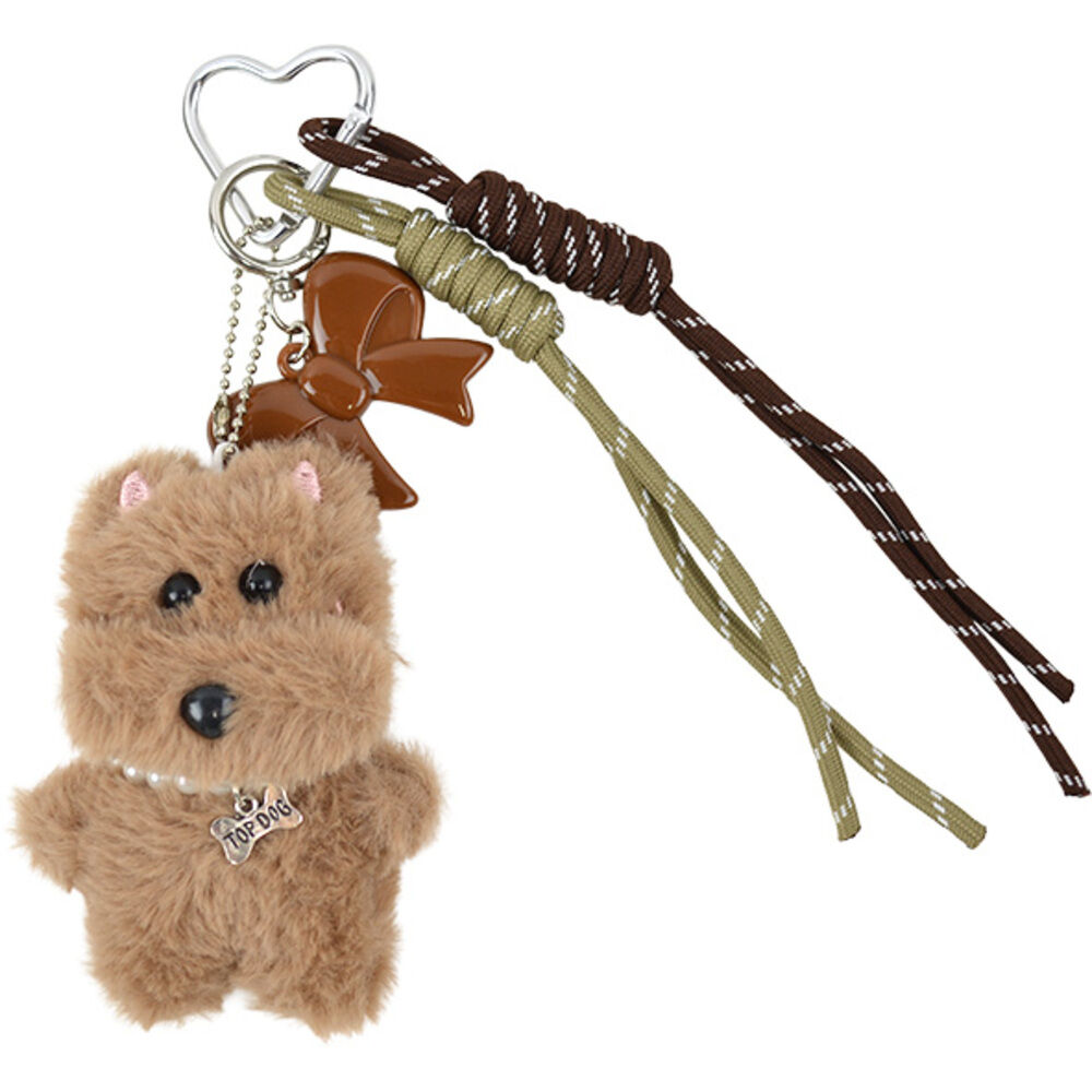 BACKYARD FAMILY「チャーム ファー クマ 通販 ファーチャーム キーホルダー ぬいキーホルダー ぬいぐるみチャーム」|その他|ブラウン1