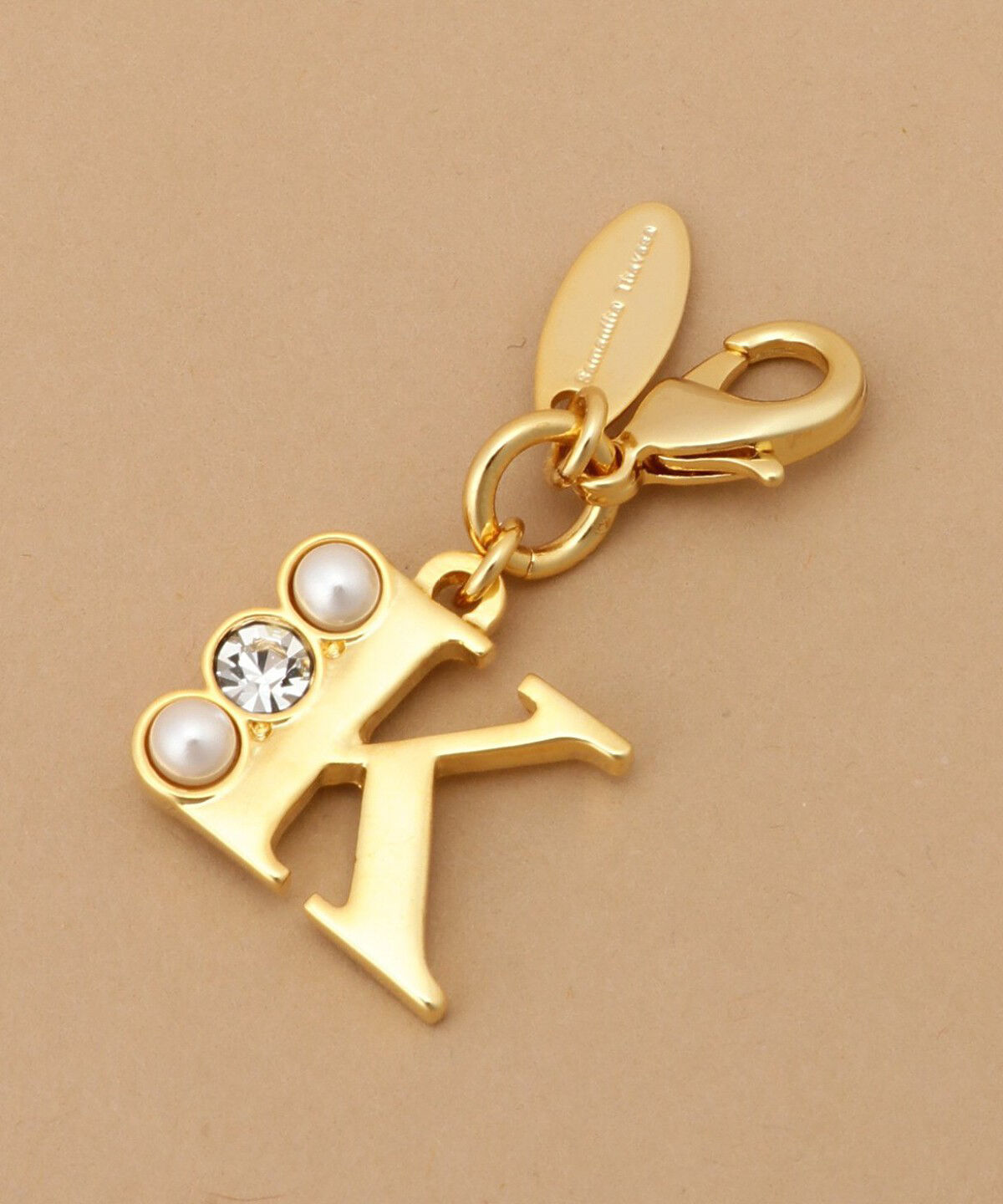 Samantha Thavasa「ビジューイニシャル ファスナーチャーム K」|チャーム・キーホルダー|ゴールド