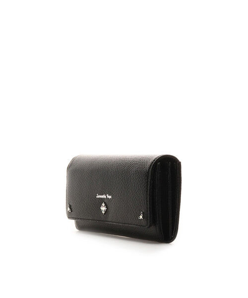  「シンプルビジューフラップ長財布」|財布|