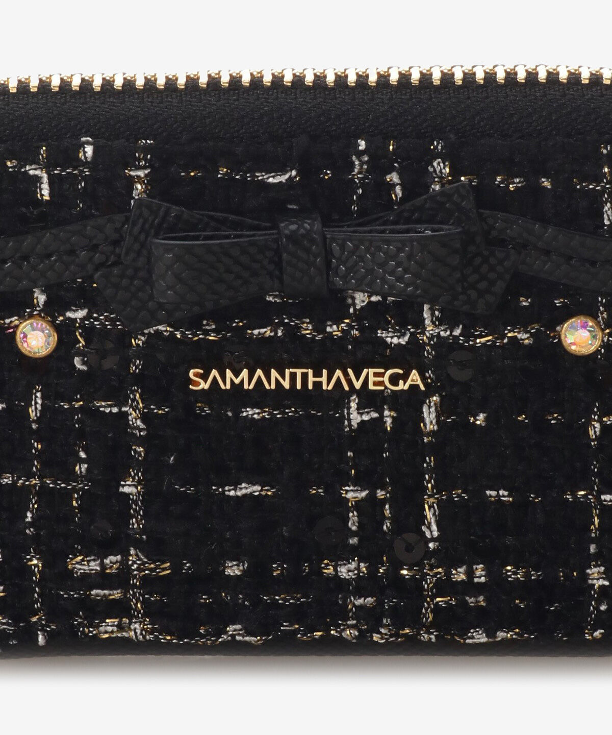 Samantha Vega「ツイードソリッドリボンキーケース」|キーケース|