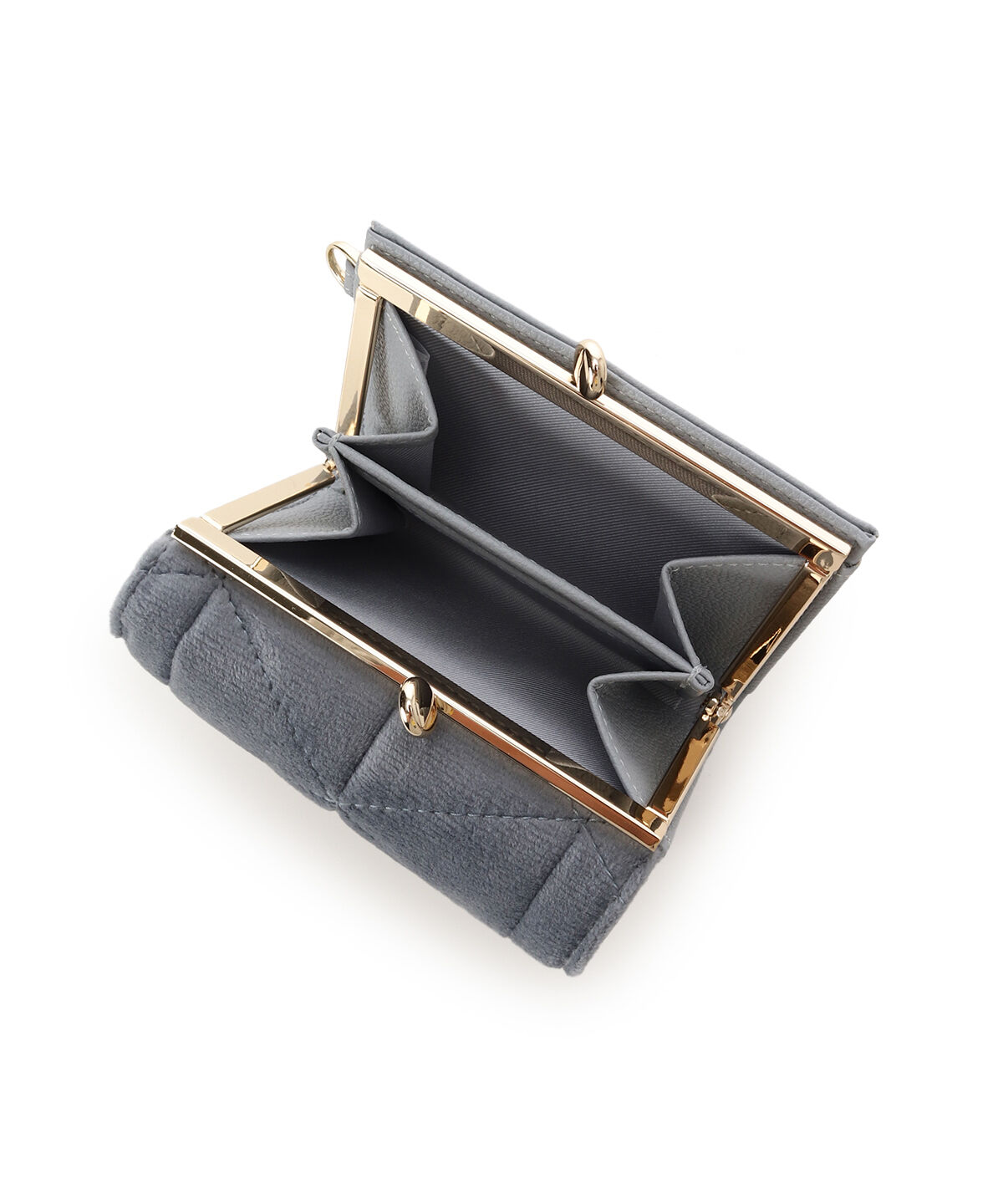 Samantha Vega「ベロアキルティングスタッズ折財布」|財布|