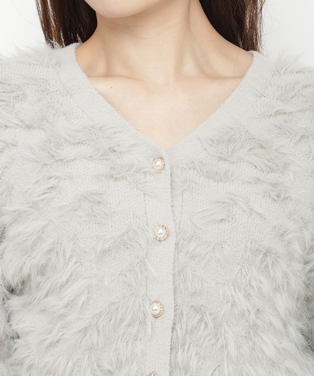 アンドクチュール「ポコポコフェザーカーデ」|カーディガン|