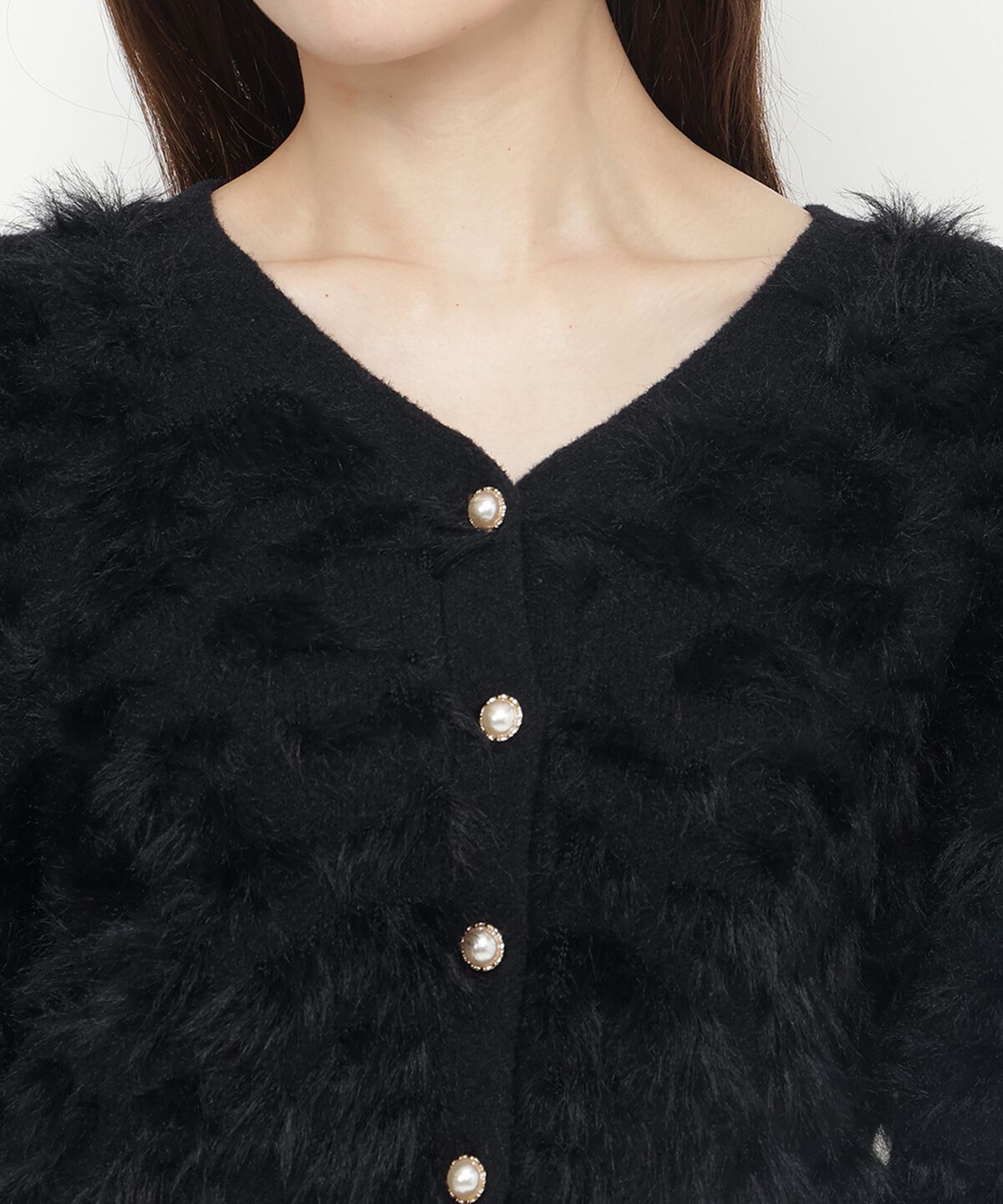 アンドクチュール「ポコポコフェザーカーデ」|カーディガン|