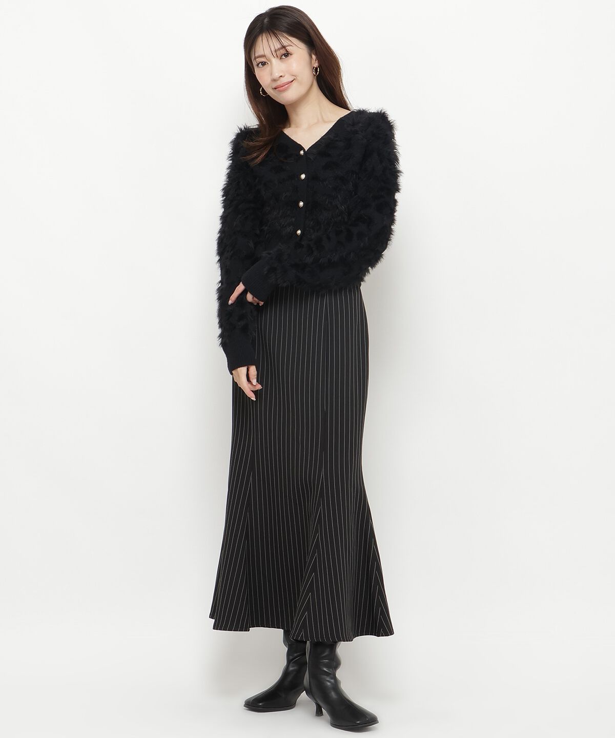 アンドクチュール「ポコポコフェザーカーデ」|カーディガン|