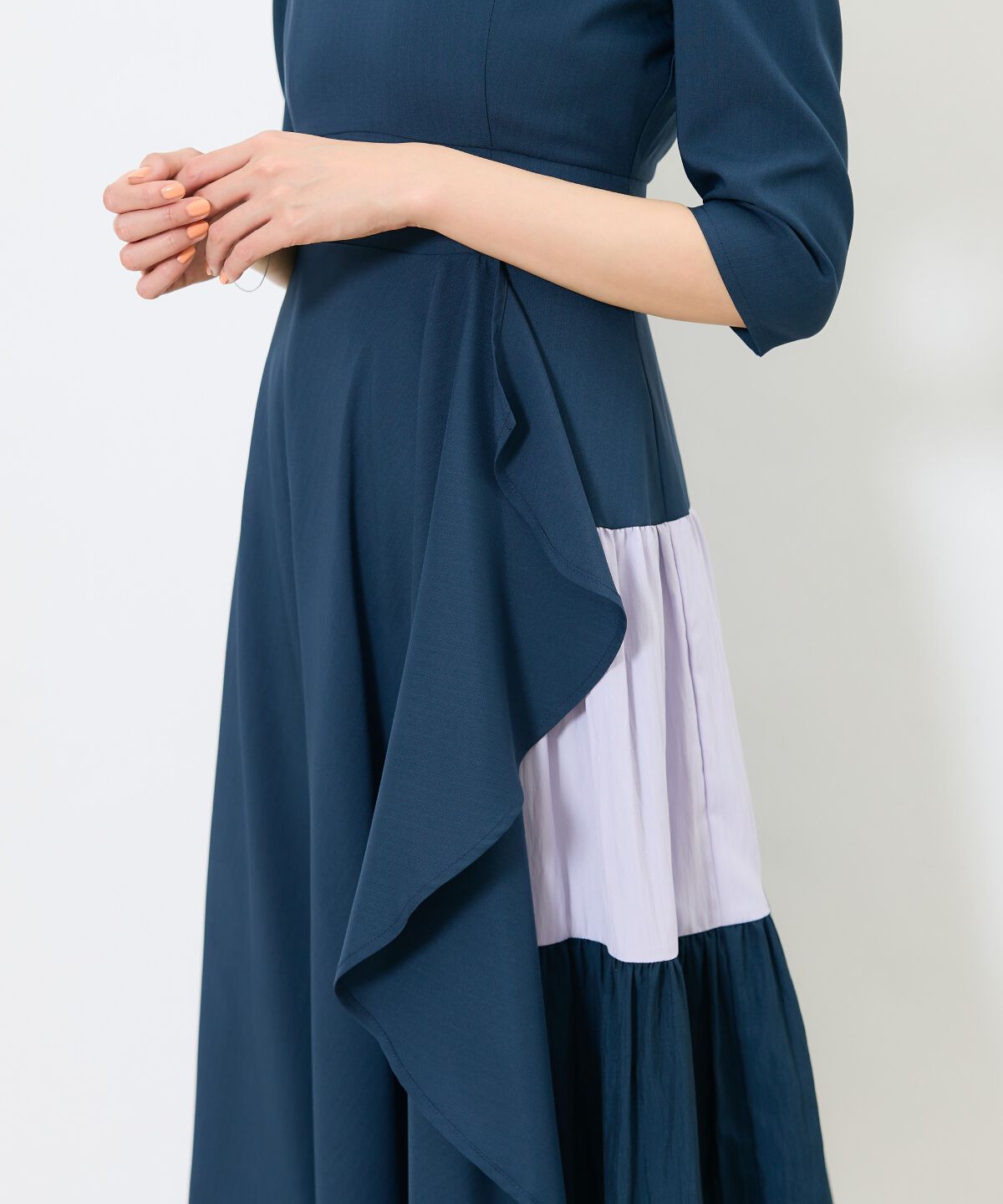 アンドクチュール「アシメラッフルティアードワンピース」|ワンピース|