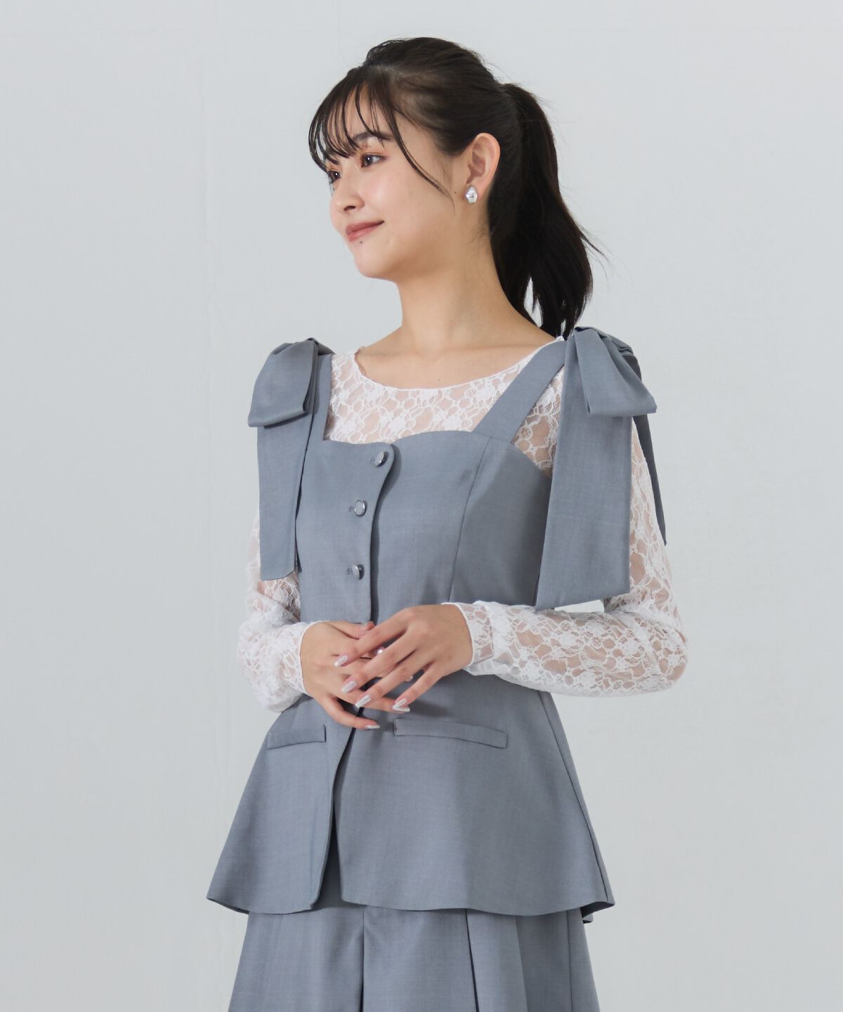 REDYAZEL「リボンショルダービスチェ」|キャミソール|