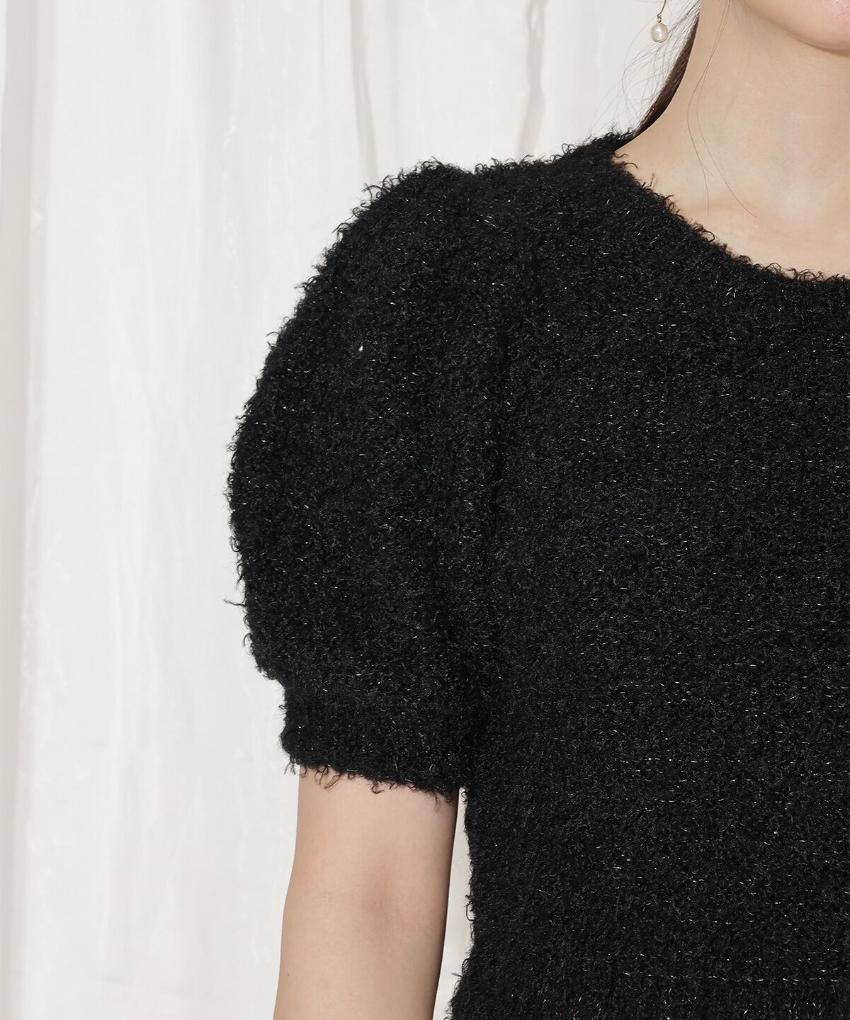 WILLSELECTION「リボンブローチ付きテディヤーンニット」|ニット・セーター|