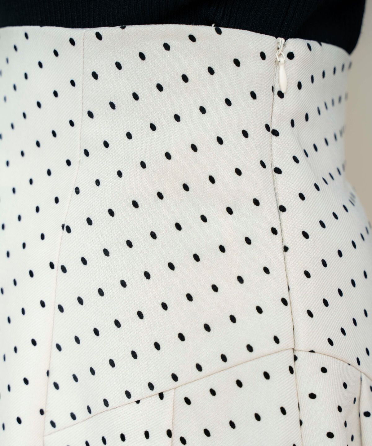 WILLSELECTION「フロッキードットヨーク切替スカート」|フレア|