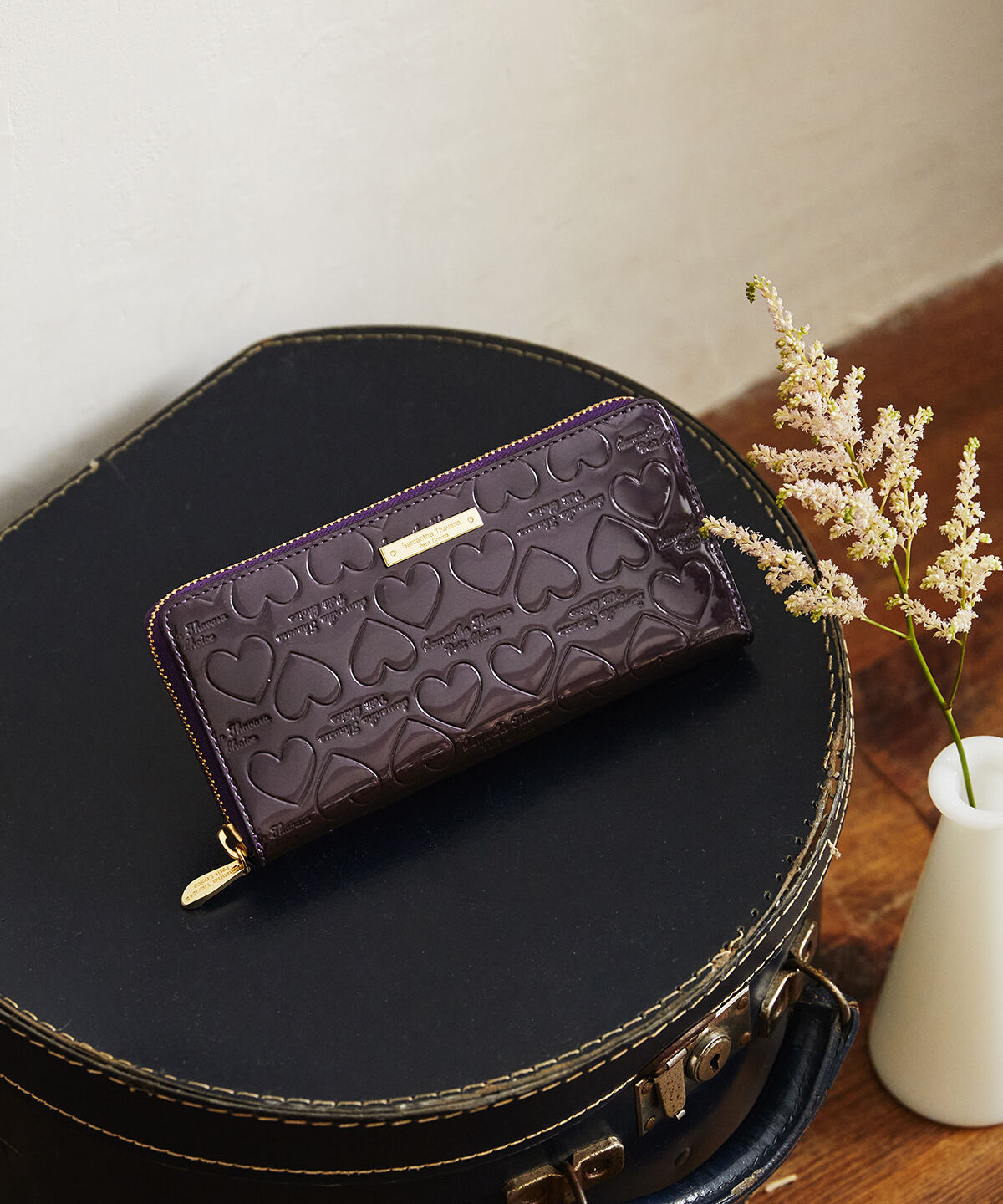 Samantha Thavasa Petit Choice「エナメルハート型押し 長財布」|財布|