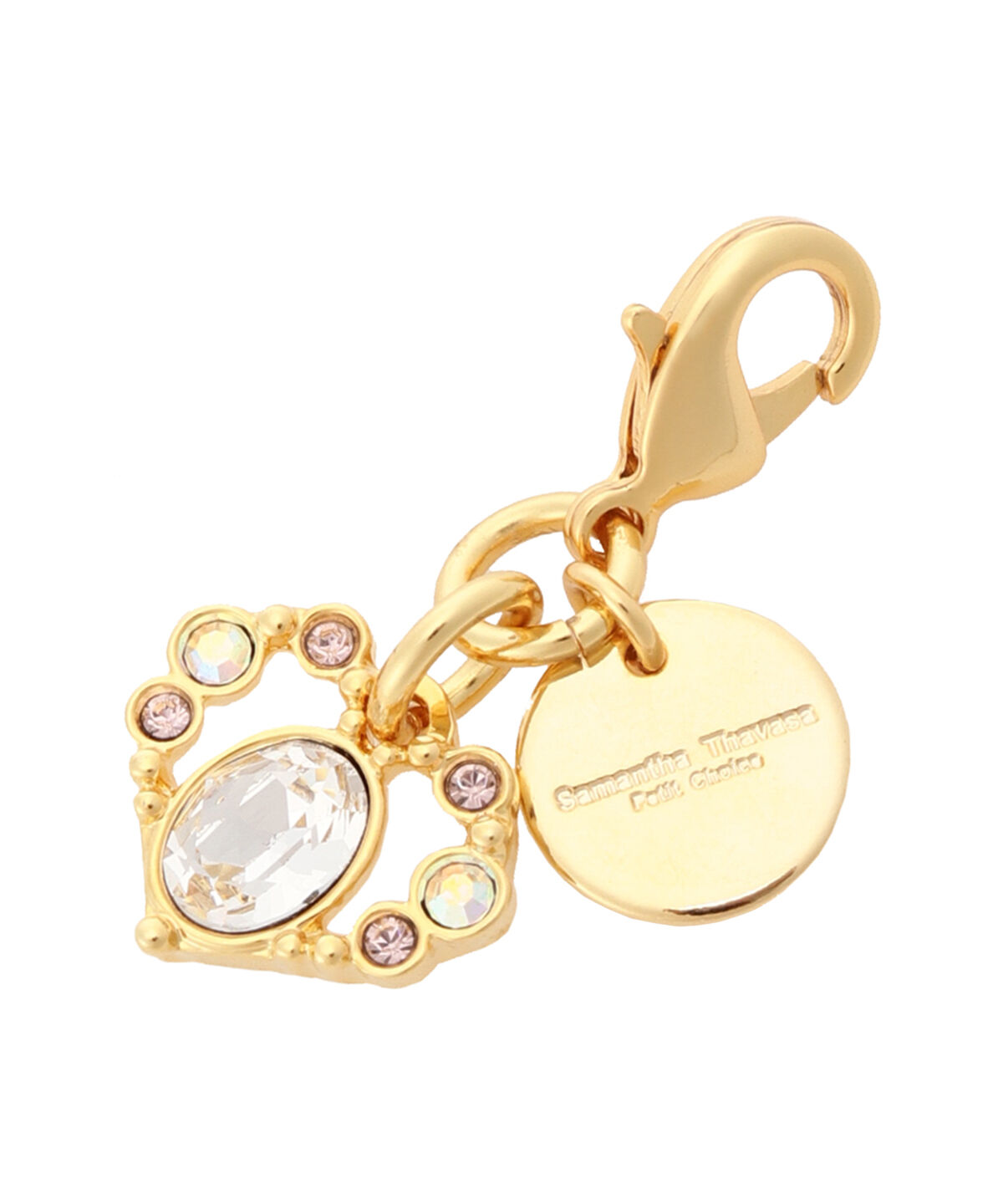 Samantha Thavasa Petit Choice「ハートストーンファスナーチャーム」|チャーム・キーホルダー|ピンク