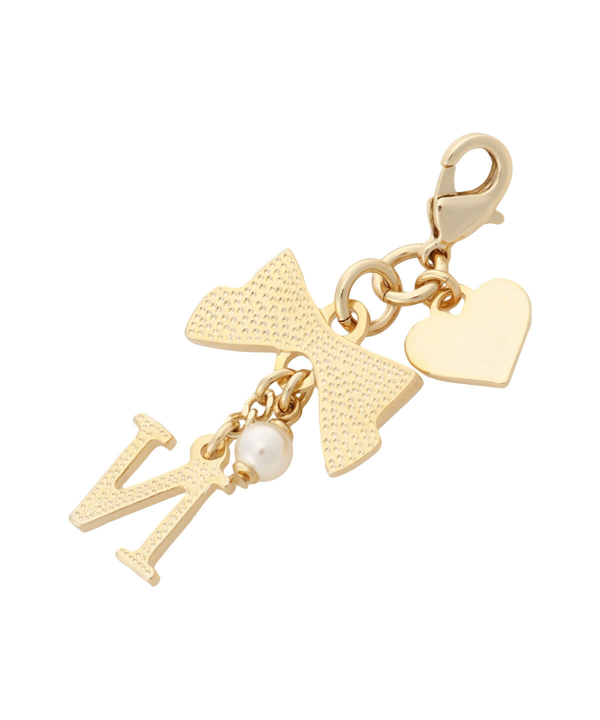 Samantha Thavasa Petit Choice「リボンイニシャルファスナーチャーム(N)」|チャーム・キーホルダー|