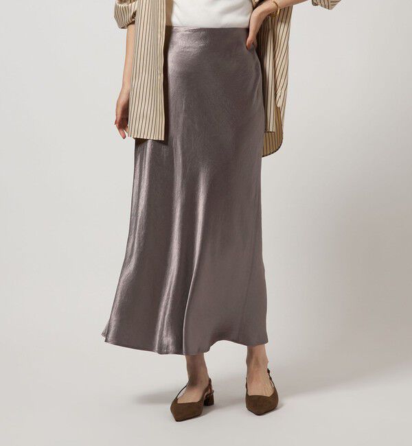 UNITED ARROWS green label relaxing「サテン ナロー スカート」|フレア|MOCA