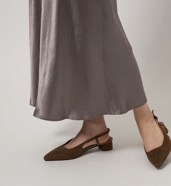 UNITED ARROWS green label relaxing「サテン ナロー スカート」|フレア|