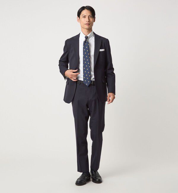 UNITED ARROWS green label relaxing「コットン ピンストライプ タブカラー ドレスシャツ -イージーアイロン-」|シャツ・ブラウス|