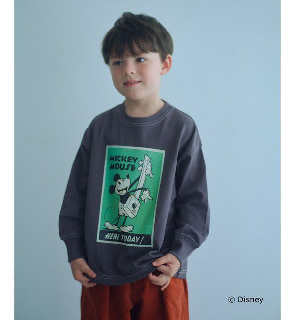 UNITED ARROWS green label relaxing「【別注】＜Disney＞キャラクター ロングスリーブTシャツ / キッズ 100cm―130cm」|Tシャツ・カットソー|DK.GRAY