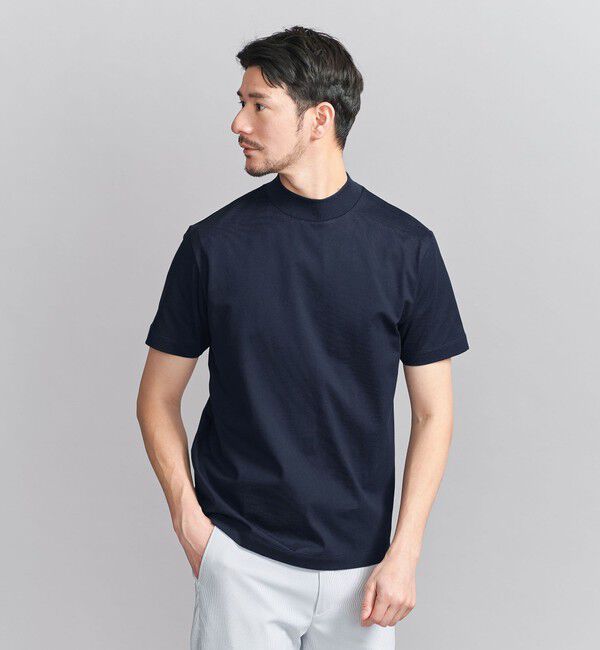 BEAUTY&YOUTH UNITED ARROWS「【WEB限定 WARDROBE SMART】クリア  ガスコットン モックネック カットソー【抗菌・防臭】」|Tシャツ・カットソー|