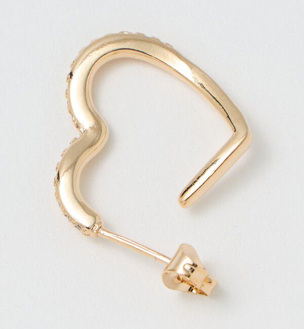 BEAUTY&YOUTH UNITED ARROWS「キュービックジルコニア ライン ハート ピアス」|ピアス|