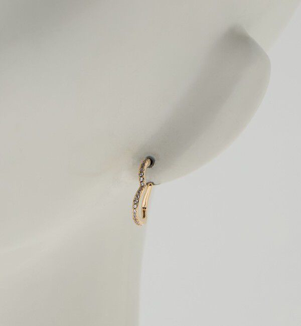 BEAUTY&YOUTH UNITED ARROWS「キュービックジルコニア ライン ハート ピアス」|ピアス|