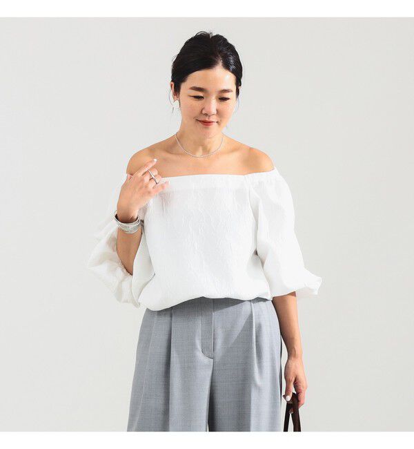 Demi-Luxe BEAMS 「エディター東原妙子 &times; Demi-Luxe BEAMS / 2WAY ジャカード ブラウス」|シャツ・ブラウス|