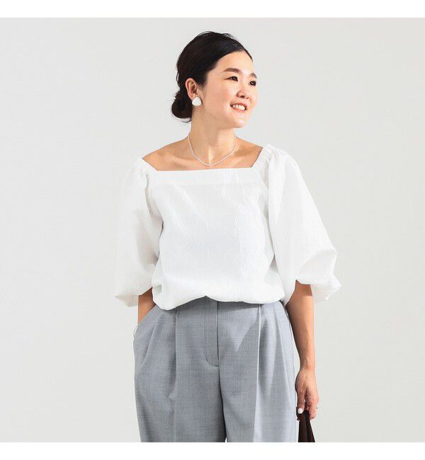 Demi-Luxe BEAMS 「エディター東原妙子 &times; Demi-Luxe BEAMS / 2WAY ジャカード ブラウス」|シャツ・ブラウス|