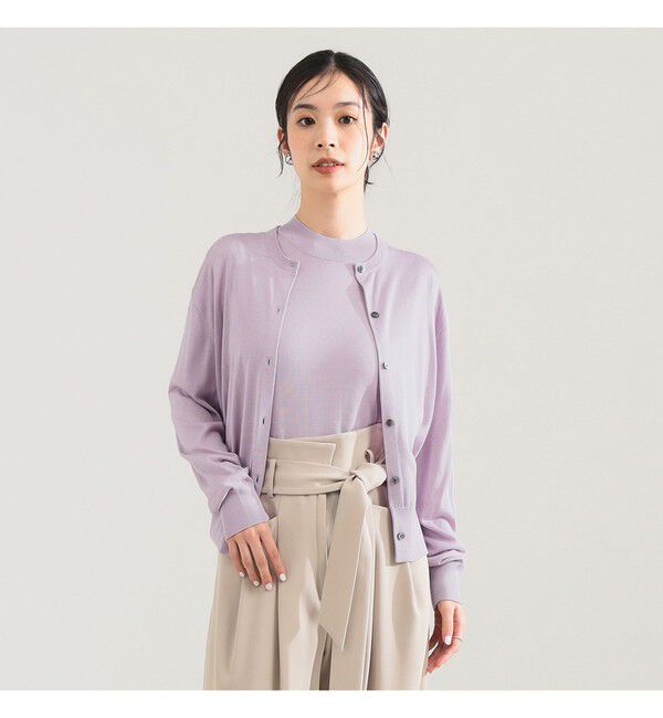Demi-Luxe BEAMS 「シルク クルーネック カーディガン」|ニット・セーター|