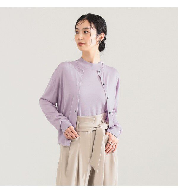 Demi-Luxe BEAMS 「シルク クルーネック カーディガン」|ニット・セーター|