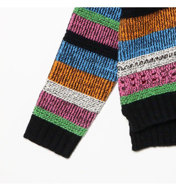 Ray BEAMS 「BOUSSOLE / マルチ ボーダー タートルネック ニット」|ニット・セーター|