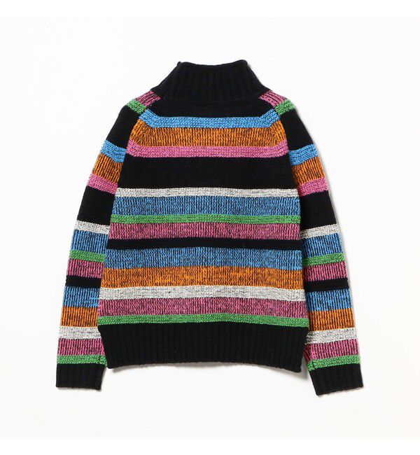 Ray BEAMS 「BOUSSOLE / マルチ ボーダー タートルネック ニット」|ニット・セーター|
