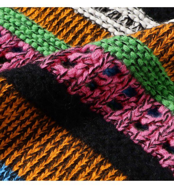 Ray BEAMS 「BOUSSOLE / マルチ ボーダー タートルネック ニット」|ニット・セーター|