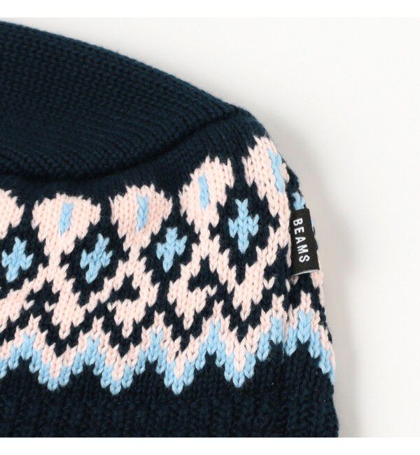 BEAMS「ジャカード ニット バケットハット」|キャップ・キャスケット|