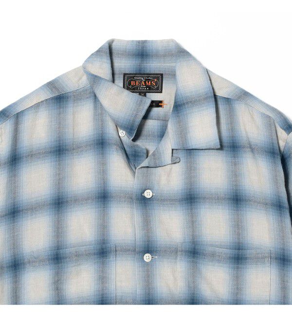 BEAMS PLUS「Open Collar Ombre」|シャツ・ブラウス|