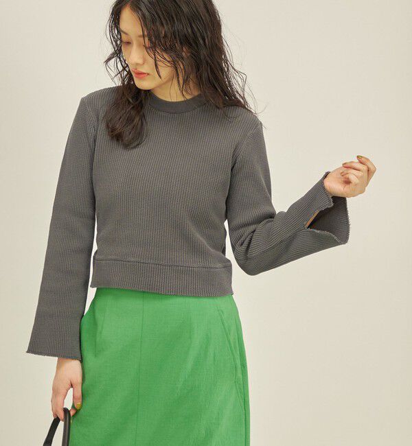 SHIPS for women「製品染め ワッフル プルオーバー」|Tシャツ・カットソー|ダークグレー